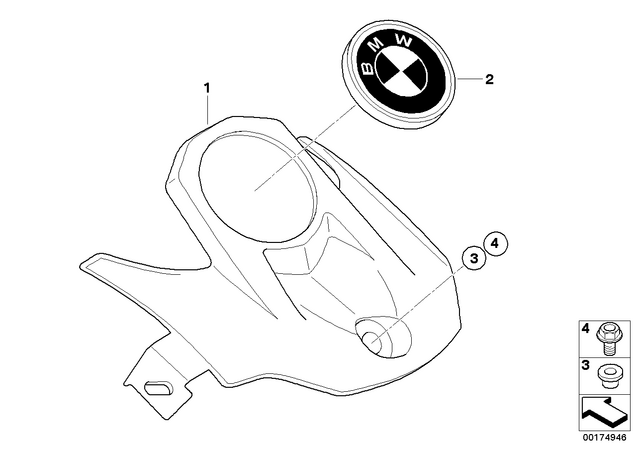46637713244 - : Badge Holder Badge Holder for BMW-Motorrad Image