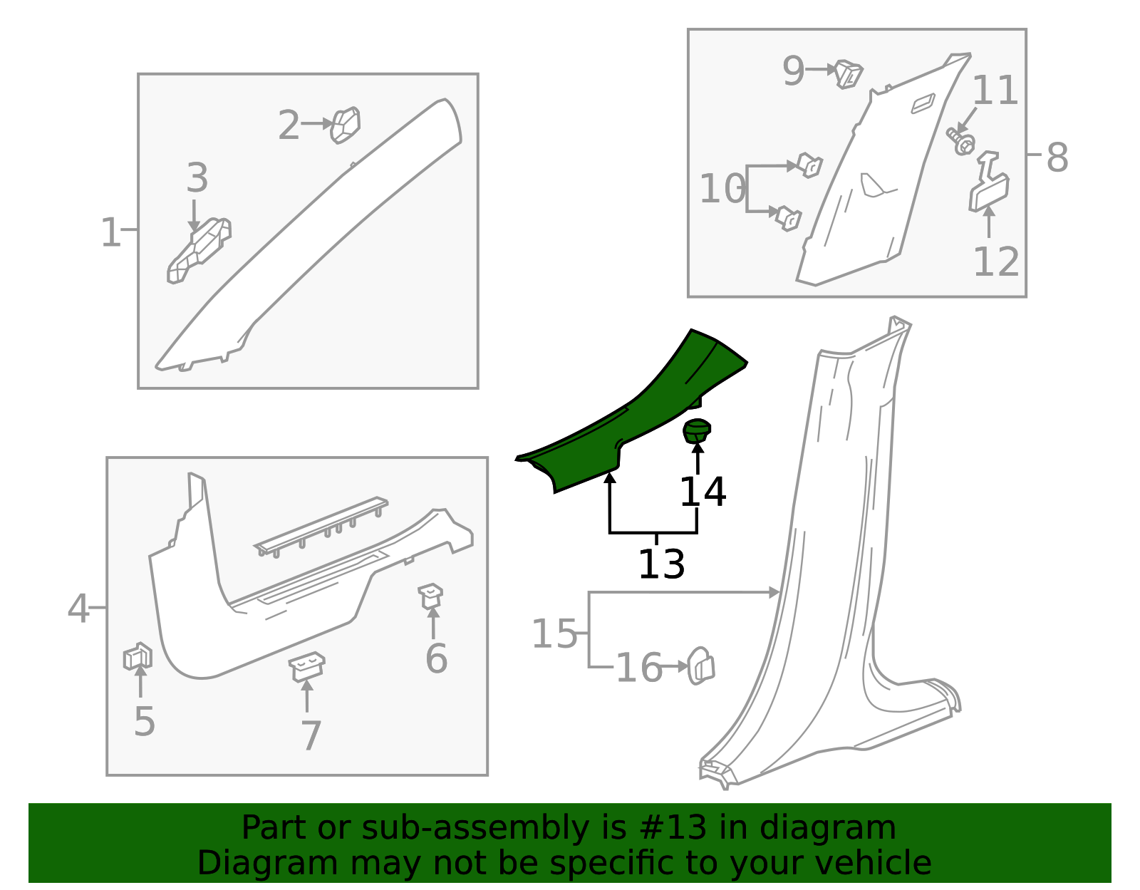 2018-2024 GM Black Rear Driver Side Door Sill Garnish Molding 84445015 ...