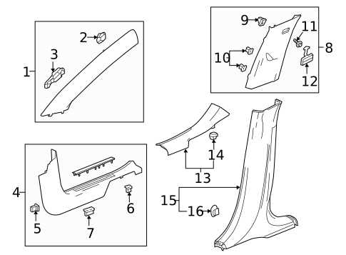 Interior Trim - Pillars for 2018 GMC Terrain #0