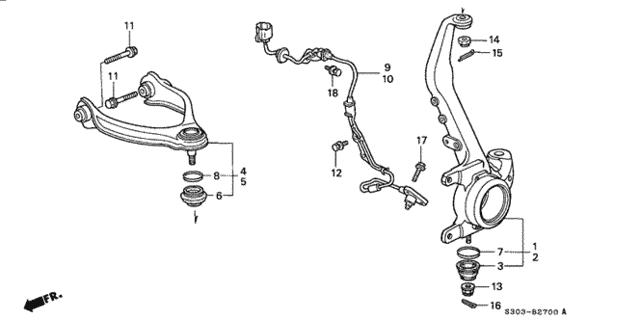 Knuckle (1) for 1997 Honda Prelude #0