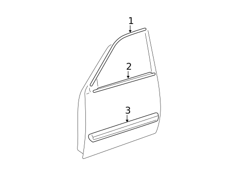 Exterior Trim - Front Door for 2005 Toyota Sequoia #0