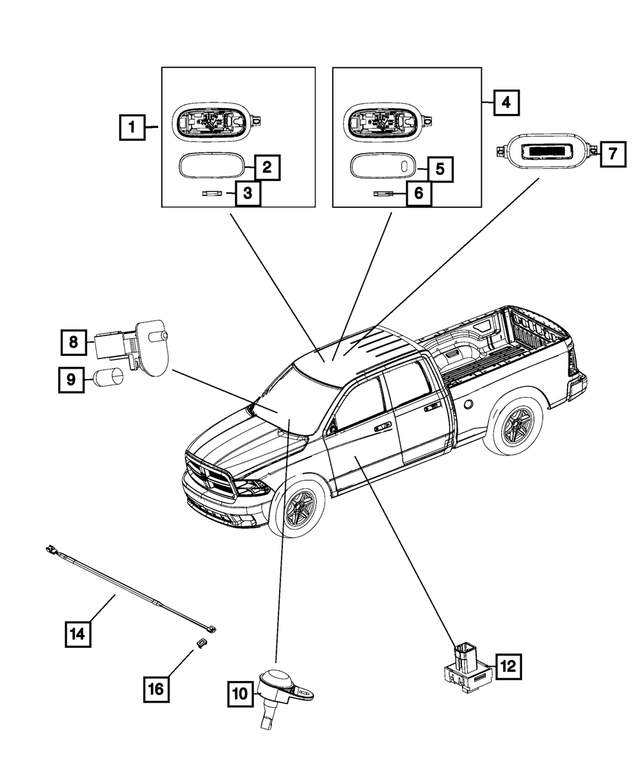 5RR53HL1AA - : Led Bezel for Mopar Image