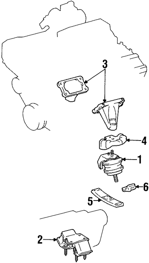 Engine & Trans Mounting for 1998 Lexus SC400 #0