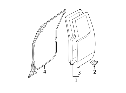 Door & Components for 2021 Nissan Frontier #2