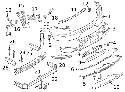 Bumper & Components - Rear for 2020 Porsche Macan #1