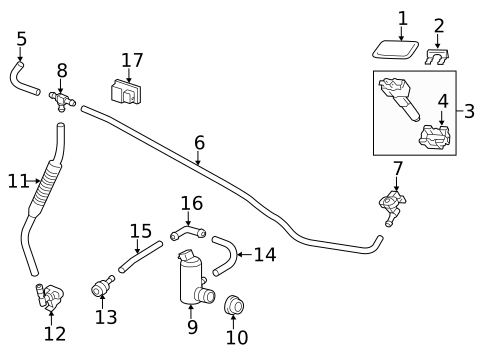 Washer Components for 2016 Lexus GX460 #0