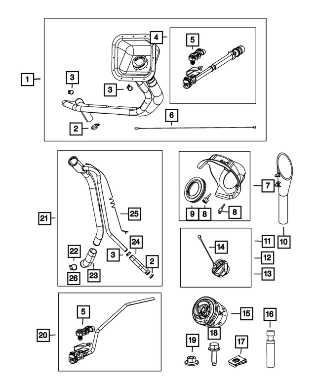 5147292AB - : Fuel Vapor Re-Circulation Tube for Mopar Image