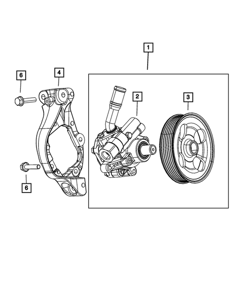 Power Steering Pump and Reservoir for 2015 Jeep Wrangler #0