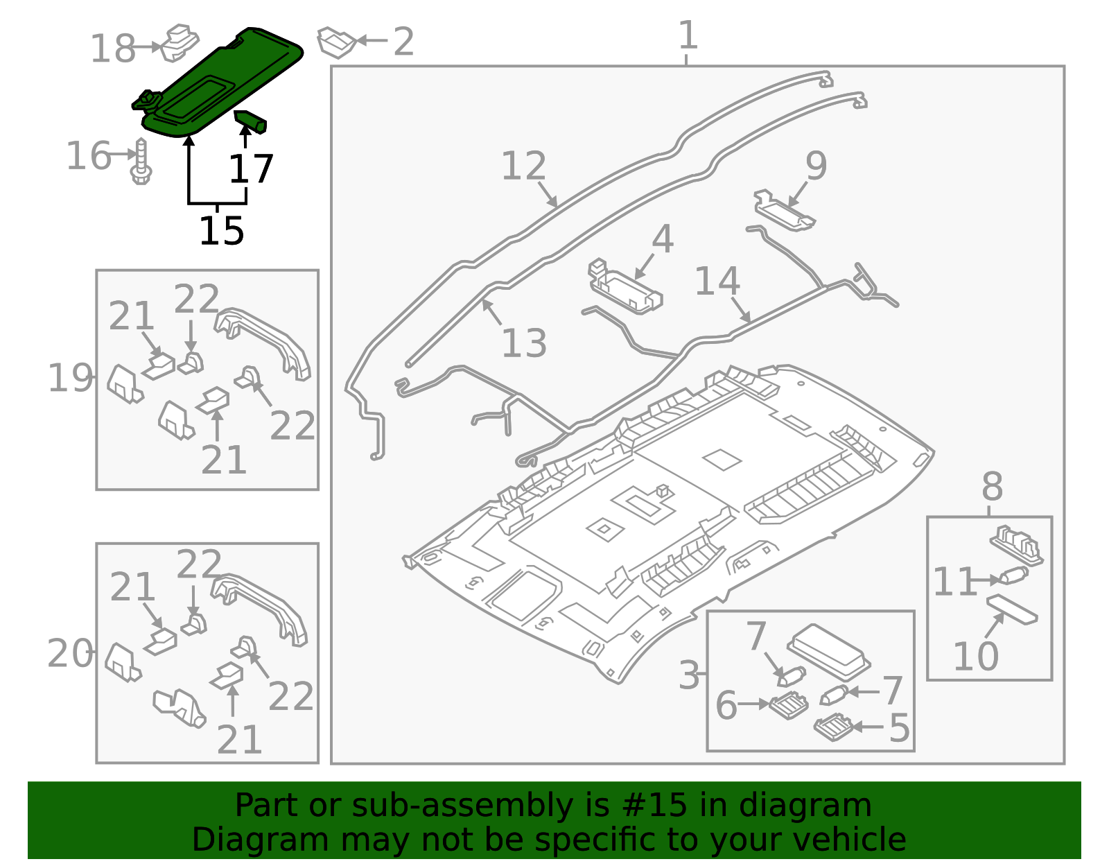 2018-2023 Mazda CX-9 Sun Visor TM54-69-320-75 | OEM Parts Online