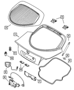5008628AA - : Deck Lid Bumper, Upper for Dodge: Neon, Viper Image