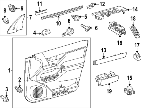 Interior Trim - Front Door for 2025 Toyota 4Runner #0
