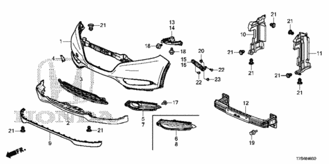 Front Bumper (1) for 2018 Honda HR-V #0