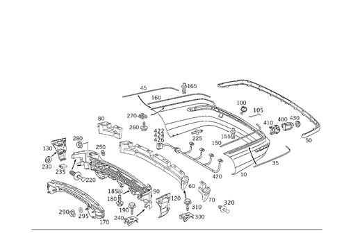 Rear Bumper for 2001 Mercedes-Benz C240 #0