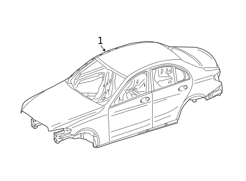 Body Shell for 2016 Mercedes-Benz C 450 AMG&reg; #0