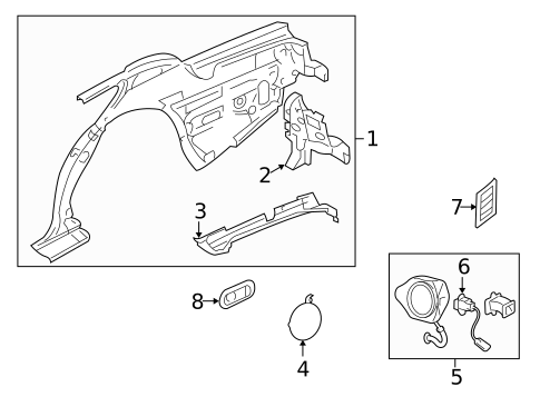 Quarter Panel & Components for 2004 Lincoln Town Car #0