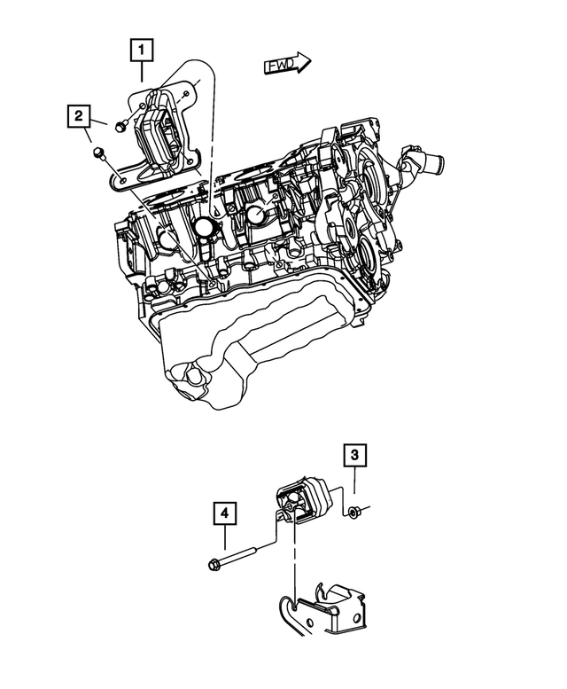 6507388AA - 3.7L Gas; Engine: Hex Flange Head Bolt, Mounting for Mopar Image