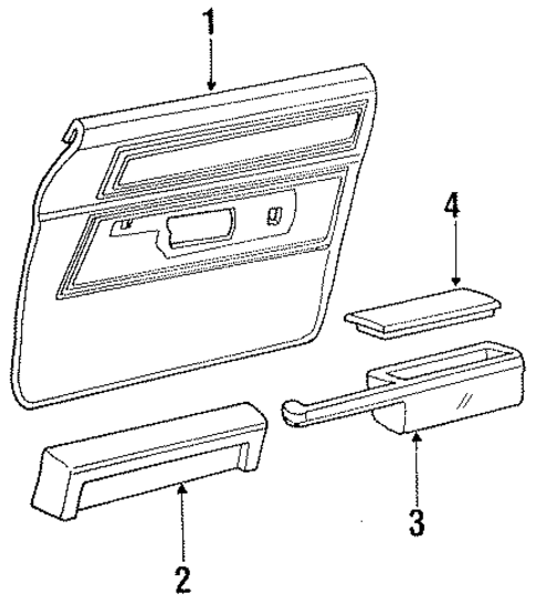 Interior Trim - Front Door for 1989 Mercury Grand Marquis #0