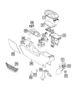 5091157AC - Interior Trim: Armrest Storage Tray for Mopar Image