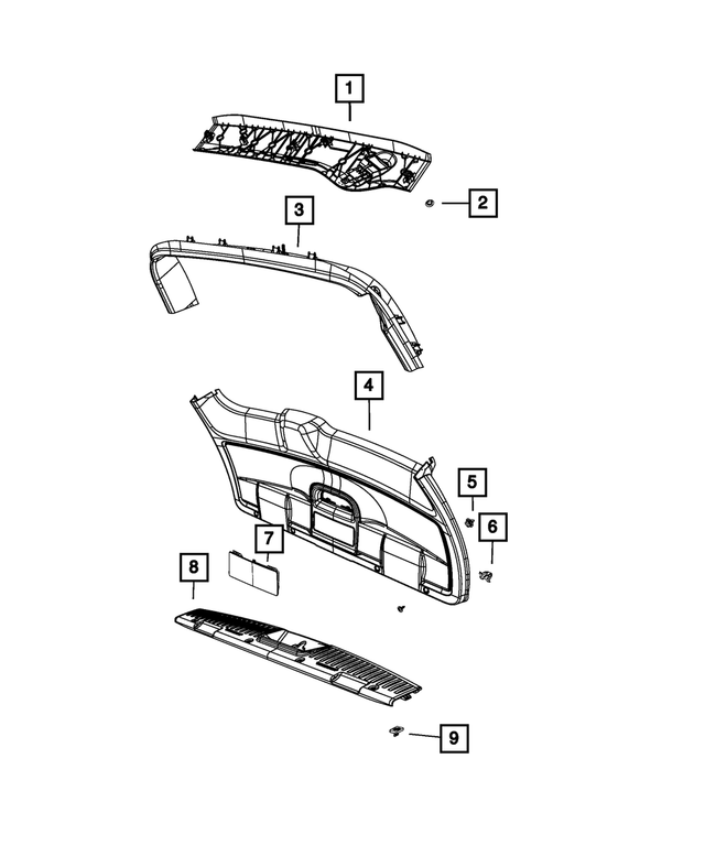 1WS45DX9AC - Interior Trim: Rear Header Molding for Mopar Image