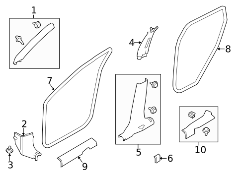 Interior Trim - Pillars for 2020 Nissan Rogue #0