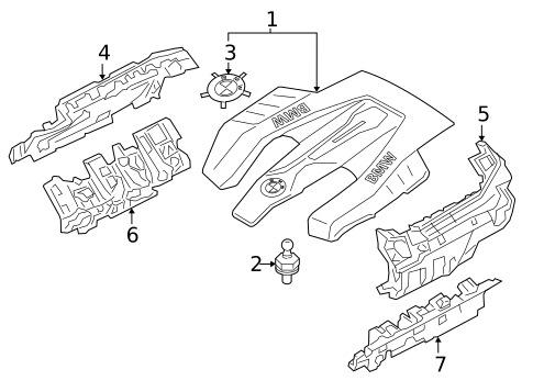 Engine Appearance Cover for 2020 BMW X7 #0