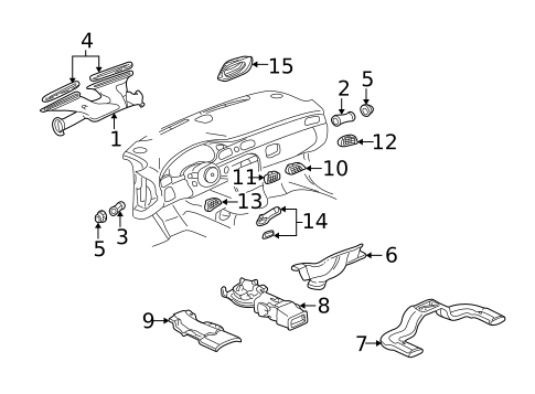 Ducts for 1998 Cadillac Seville #0