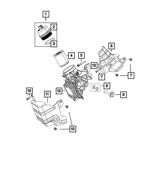 6106054AA - 1.4LTurbo; Engine: Hex Flange Head Bolt, Mounting for Mopar Image