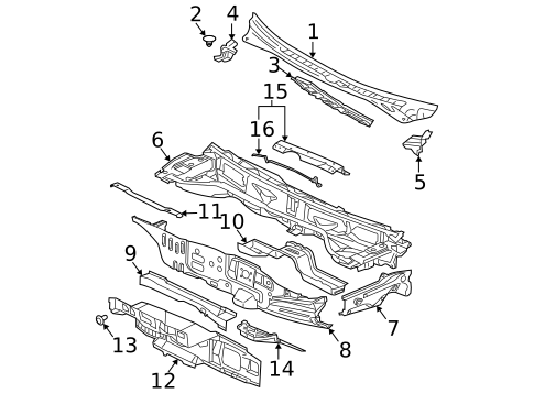 Cowl for 2005 Mitsubishi Galant #0