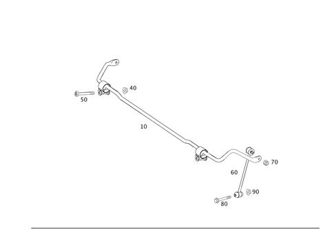 Rear Torsion Bar for 2013 Mercedes-Benz C250 #0