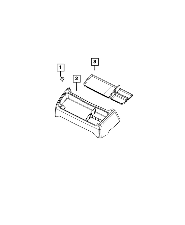 1RT17ZDMAB - : Floor Console Tray for Mopar Image