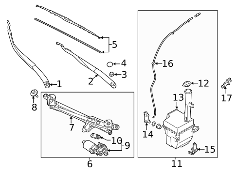 Wiper & Washer Components for 2014 Kia Cadenza #0