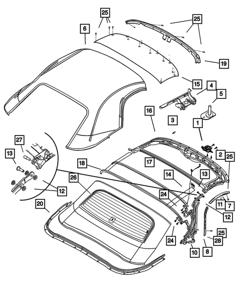 Roof - Hard & Folding Top for 2004 Dodge Viper #0