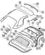 5029168AC - Body Sheet Metal Except Doors: Folding Top Handle And Latch for Mopar Image