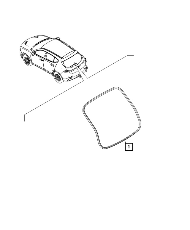 68725244AA - Doors, Door Mirrors and Related Parts: Liftgate Opening Weatherstrip for Mopar Image