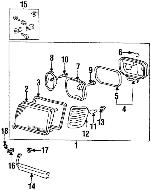 1248210520 - Electrical: Headlamp Assembly Retainer for Mercedes-Benz Image