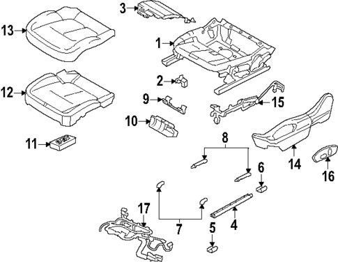 Driver Seat Components for 2024 Porsche Cayenne #5