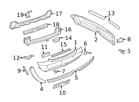 Bumper & Components - Rear for 2005 Mini Cooper #0