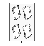LR138646 - Brakes: Brake Pads for Land Rover: Defender 110, Defender 90, Discovery, Range Rover, Range Rover Sport Image