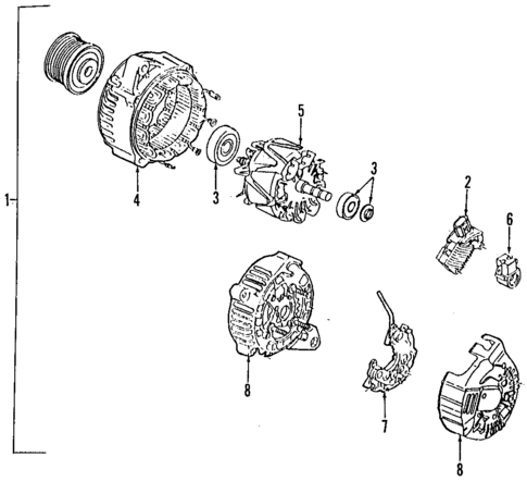 Alternator for 1997 Mazda Millenia #0