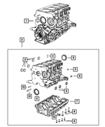 68268745AA - 1.4LTurbo; Engine: Short Block Engine for Mopar Image