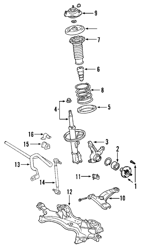 Suspension Components for 2004 Pontiac Vibe #0