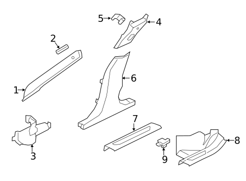 Interior Trim - Pillars for 2017 Jaguar F-Pace #0