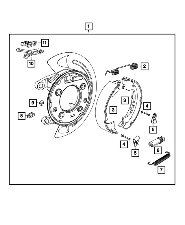68350384AB - Brakes: Parking Brake Adapter Assembly for Mopar Image