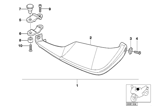 32717655489 - : Pipe Clamp, Top for BMW-Motorrad Image