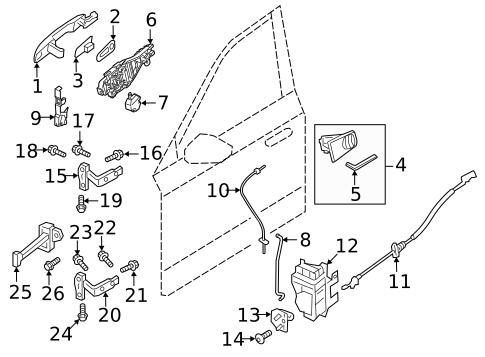 Lock & Hardware for 2019 Volvo S90 #14