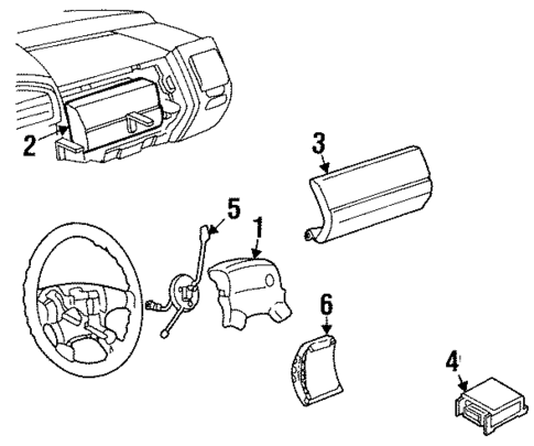 Air Bag Components for 1997 Volkswagen Golf #0
