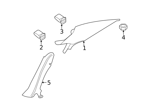 Interior Trim - Quarter Panels for 2016 Volkswagen Jetta #0