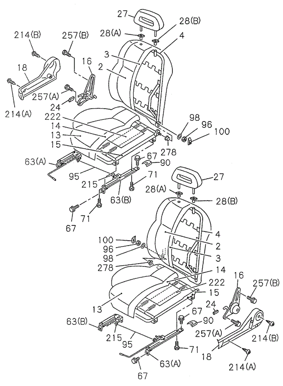Front Seat (Bucket) for 1997 Honda Passport #0