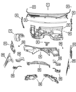 68110221AB - : Fresh Air Inlet Plenum for Mopar Image