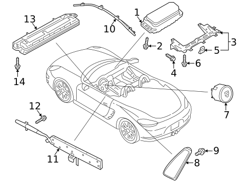 Air Bag Components for 2018 Porsche Panamera #3